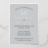 Elegant Custom 60. Hochzeitsszenario-Party Folieneinladung (Vorderseite)