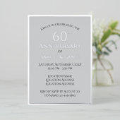 Elegant Custom 60. Hochzeitsszenario-Party Folieneinladung (Stehend vorne)