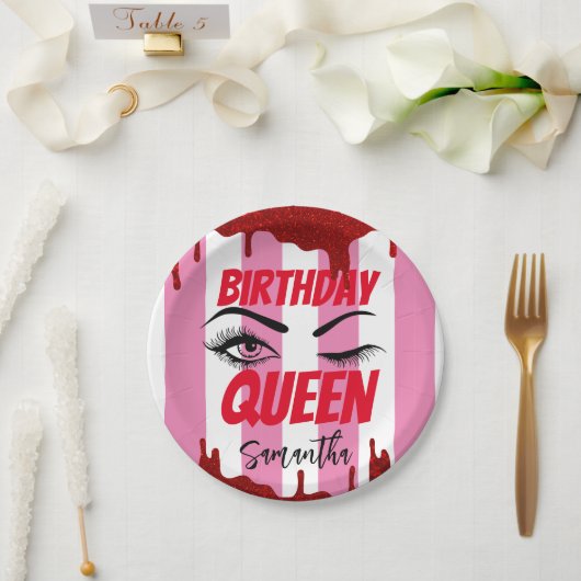 Elegant Custom Birthday 18. | 21. | 40. | 50. Pappteller (Hochzeit)