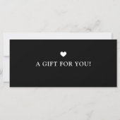 Elegant Custom Black Business Gift Certificate (Rückseite)