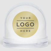 Elegant Custom Business Logo Promotional Schneekugeln (Rückseite)