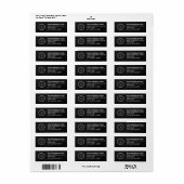 Elegant Custom Business Return Address Label (Vorne)