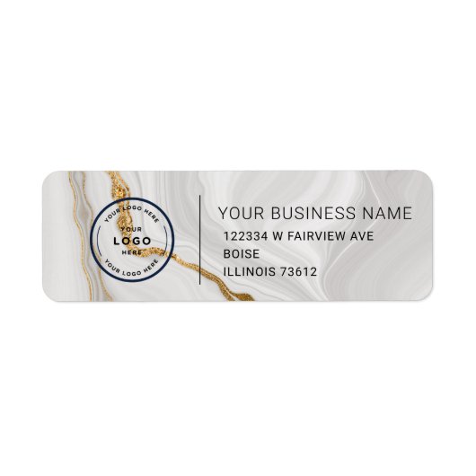 Elegant Custom Business Return Address Label (Vorne)