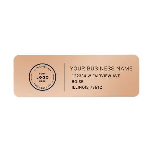Elegant Custom Business Return Address Label (Vorne)