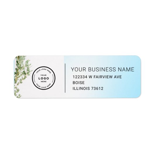 Elegant Custom Business Return Address Label (Vorne)