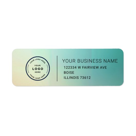 Elegant Custom Business Return Address Label (Vorne)