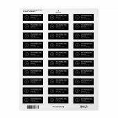 Elegant Custom Business Return Address Label (Vorne)