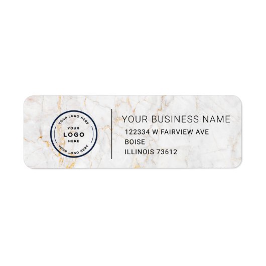 Elegant Custom Business Return Address Label (Vorne)