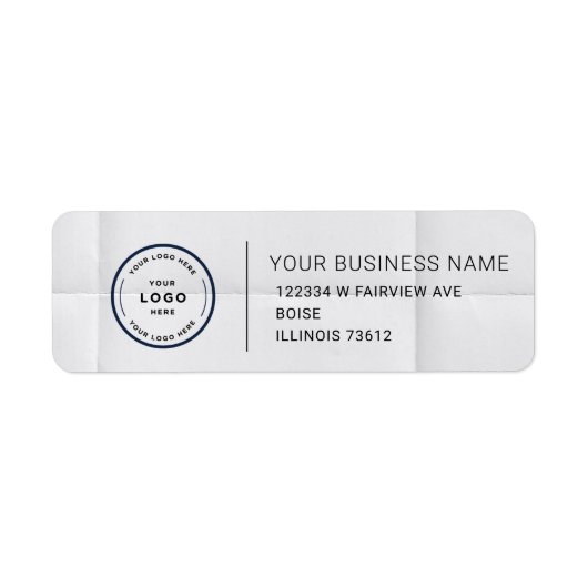 Elegant Custom Business Return Address Label (Vorne)