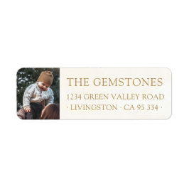Elegant Custom Christmas Photo Return Address