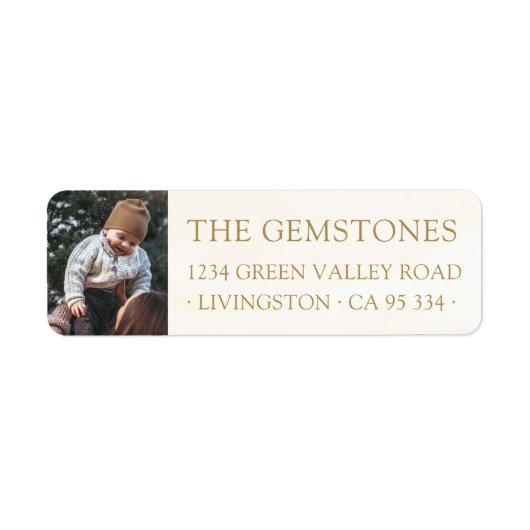 Elegant Custom Christmas Photo Return Address (Vorne)