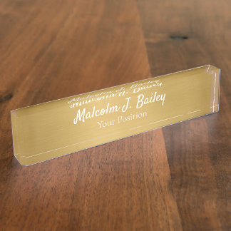 Elegant Custom Desk Name Plate Sign Namensplakette