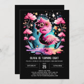 Elegant Custom Flamingo Birthday Einladung (Vorne/Hinten)