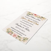 Elegant Custom Floral Wedding Invitations Design Folieneinladung (Gedreht)