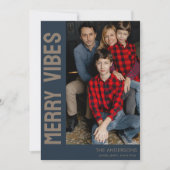 Elegant Custom Foto Merry Vibes Feiertagskarte (Vorderseite)
