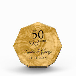 Elegant Custom Golden 50-jähriges Bestehen Fotoblock