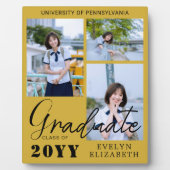 Elegant Custom Graduation Photo Memory Plaque Fotoplatte (Vorderseite)