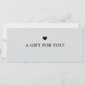 Elegant Custom Gray Business Gift Certificate (Rückseite)