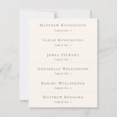 Elegant Custom Guest Names Wedding Platzkarten (Vorderseite)