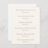 Elegant Custom Guest Names Wedding Platzkarten (Vorne/Hinten)
