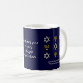 Elegant Custom HANUKKAH Kaffeetasse (VorderseiteRechts)