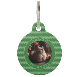Elegant Custom  Kitten Owner Gift Chevron Checkers Haustiermarke