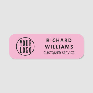 Elegant custom Logo Employee magnetic, safety pin Namensschild