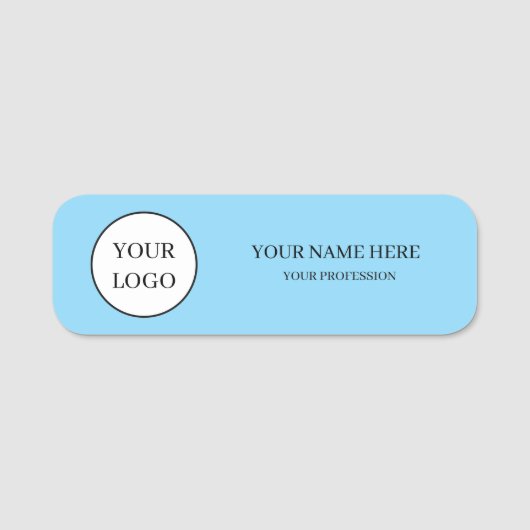 Elegant Custom Logo Employee Name Badge Namensschild (Vorderseite)