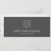 Elegant Custom Logo Gift Certificate Off-white (Vorderseite)