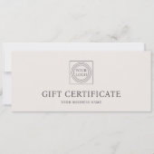 Elegant Custom Logo Gift Certificate Voucher (Vorderseite)