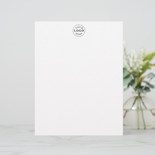 Elegant Custom Logo Mark Letterhead Chic Office Pa Briefbogen (Stehend Vorderseite)