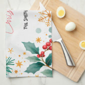 Elegant Custom Merry Weihnachtsküche Handtuch (Viertel Falte)