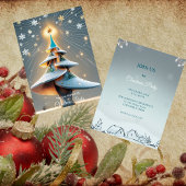 Elegant Custom Modern 3D Tree Christmas Einladung