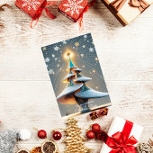 Elegant Custom Modern 3D Tree Christmas Einladung