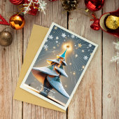 Elegant Custom Modern 3D Tree Christmas Einladung