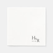 Elegant Custom Monogram Wedding Napkins Serviette (Vorderseite)