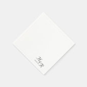 Elegant Custom Monogram Wedding Napkins Serviette (Ecke)