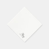 Elegant Custom Monogram Wedding Napkins Serviette (Ecke)