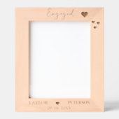 Elegant Custom Name Engagement Wedding Photo Geätzte Rahmen (Vorderseite)