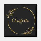 Elegant Custom Name Stylish Frame Magnet (Vorne)