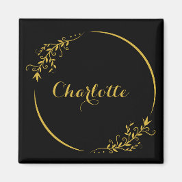Elegant Custom Name Stylish Frame Magnet