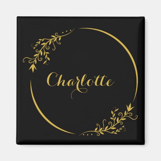 Elegant Custom Name Stylish Frame Magnet (Vorne)