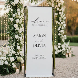 Elegant Custom Names and Date Ceremony Banner