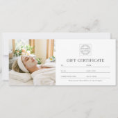 Elegant Custom Photo Logo Gift Certificate Chic (Vorderseite)