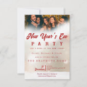 Elegant Custom Photo New Year’s Eve Party Einladung (Vorderseite)
