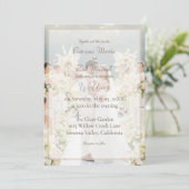 Elegant Custom Photo Wedding Invitation Einladung (Stehend Vorderseite)