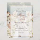 Elegant Custom Photo Wedding Invitation Einladung (Vorne/Hinten)