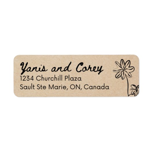 Elegant Custom Return Address Label | Personalized (Vorne)