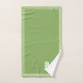 Elegant Custom Sage Green Monogram  Badhandtuch Set (Handtuch)