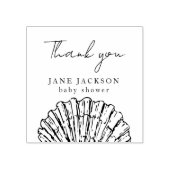 Elegant Custom Scallop Shell Baby Shower  Gummistempel (Prägung)